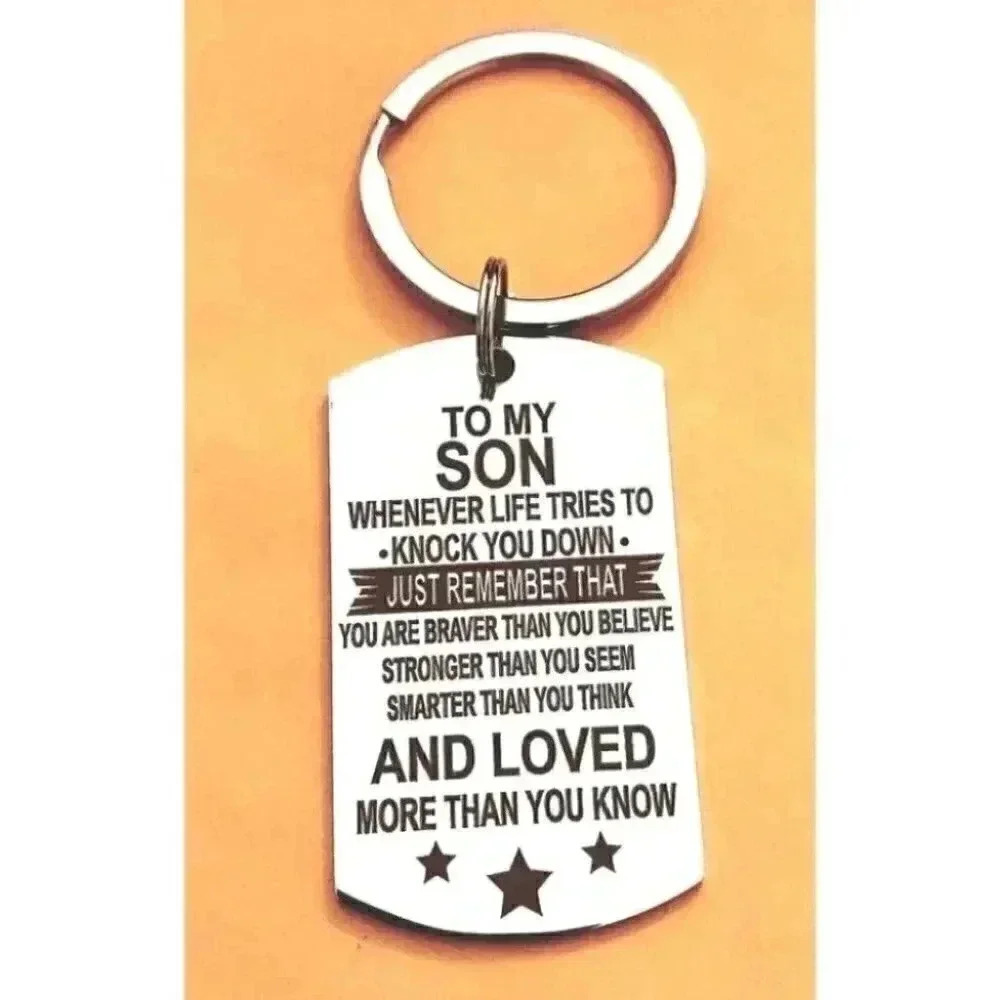 To My Son Loved More Than You Ever Know Keychain